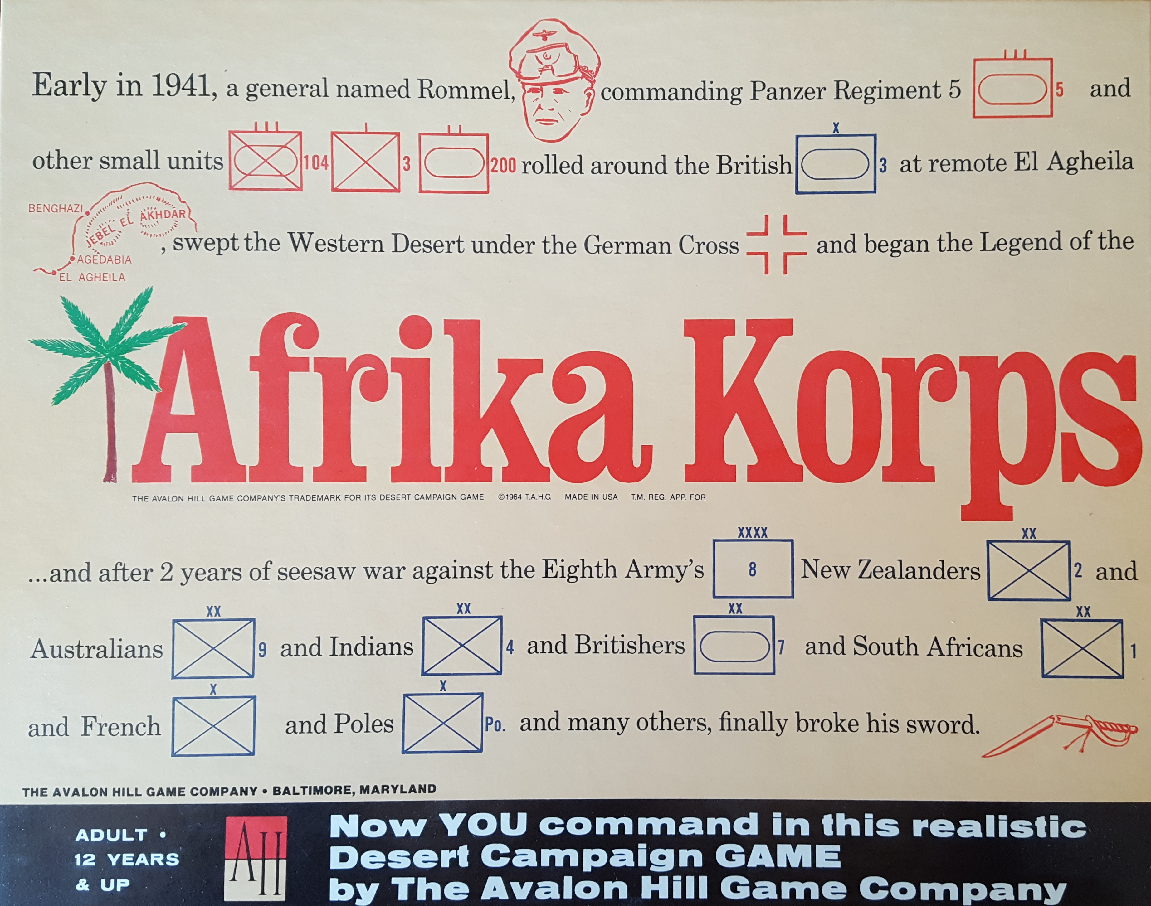 Afrika Korps Game Box Cover